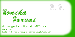 monika horvai business card